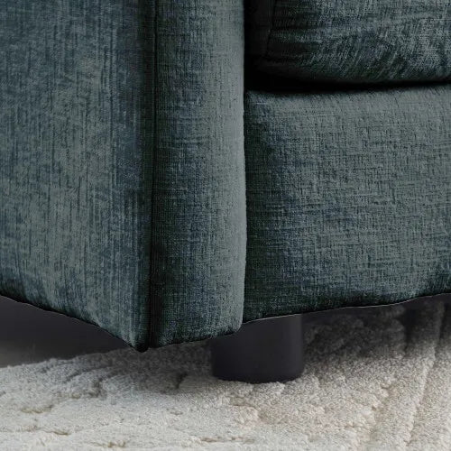 Modern Three Piece Sofa Set With Armchairs And Toss Pillows