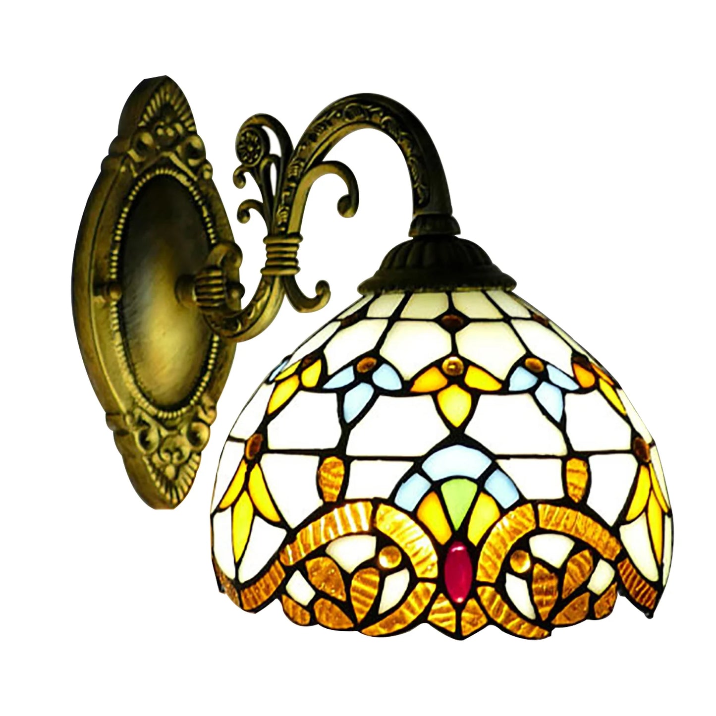 Tiffany Style Wall Lamp Vintage Dome Light For Living Room Staircase