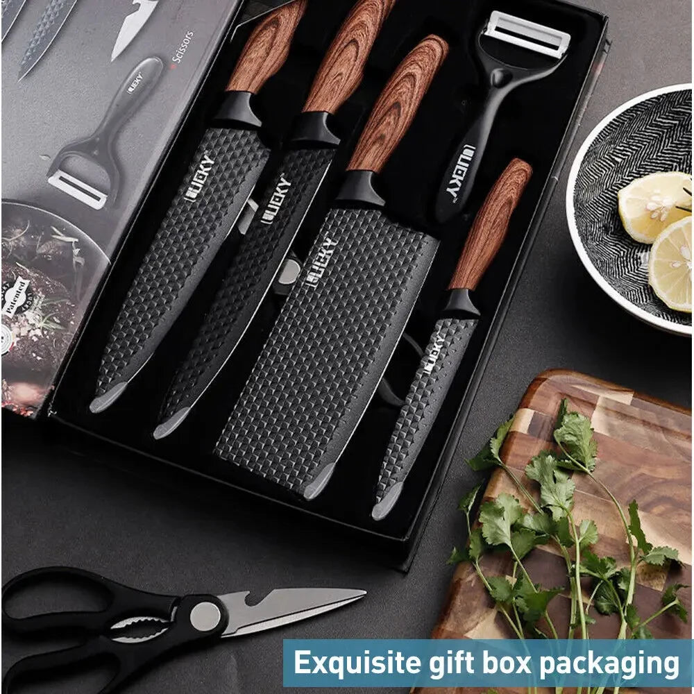 Stainless Steel Kitchen Knife Set 6-Piece With Fruit Knife
