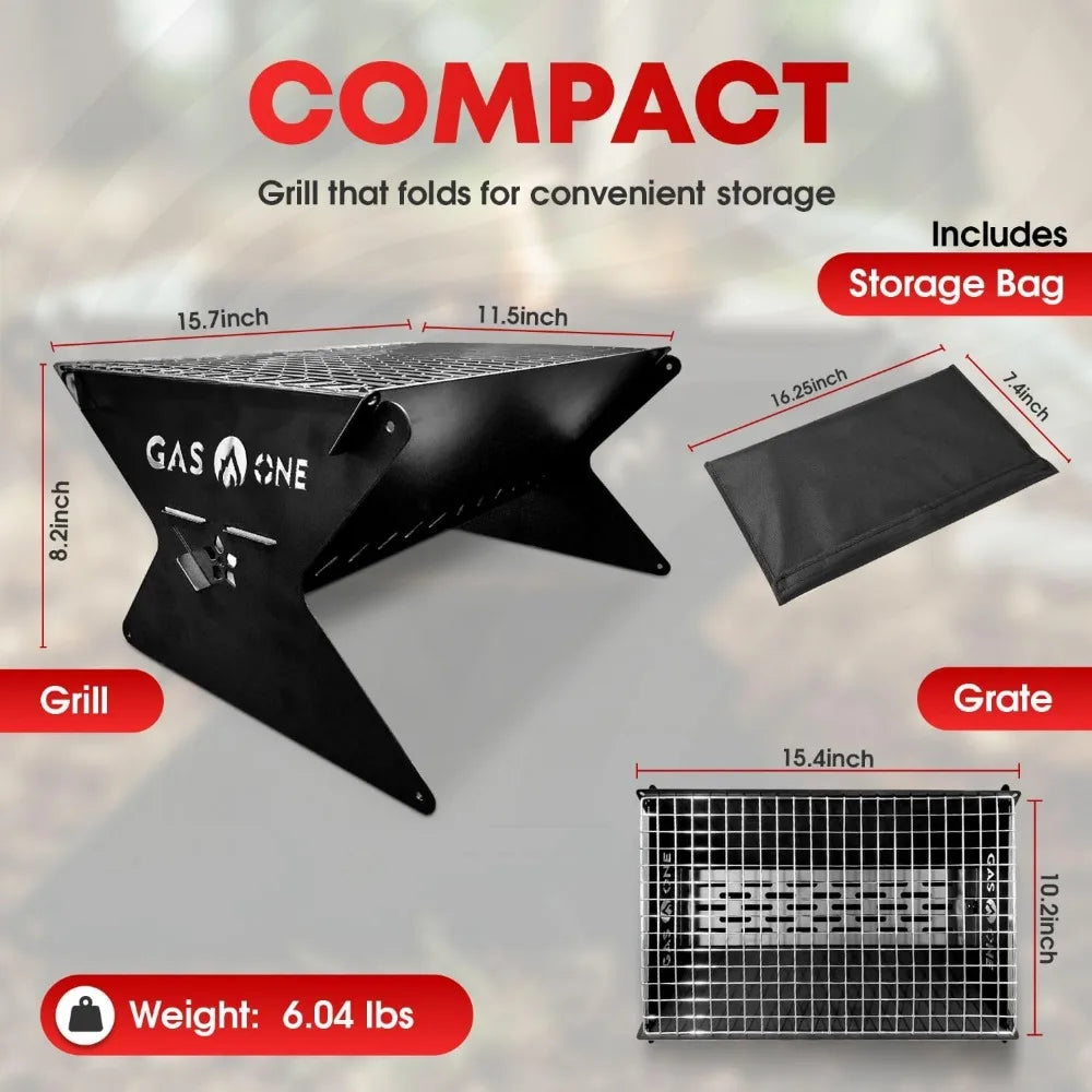 NBVCX Foldable Charcoal Grill For Camping And Outdoor Grilling