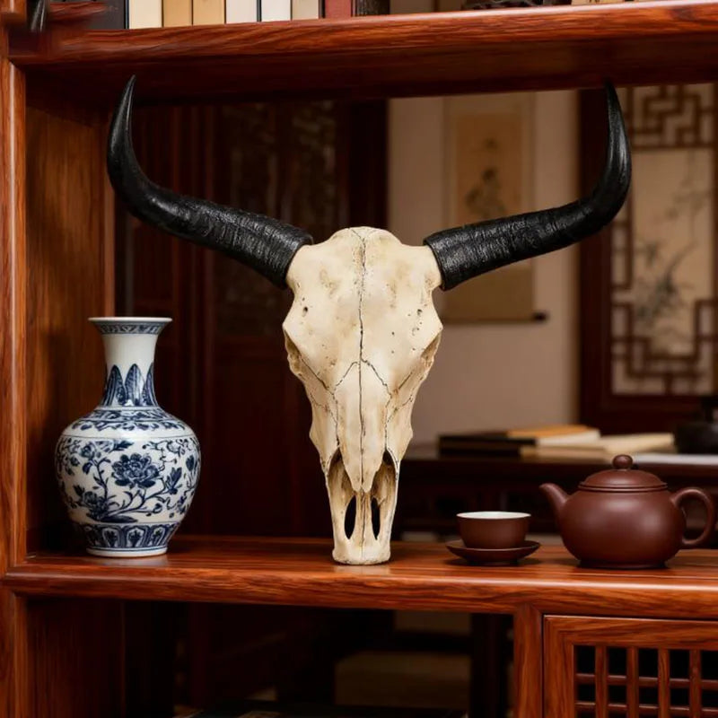Longhorn Bull Skull Wall Decor Western Rustic Interior Art