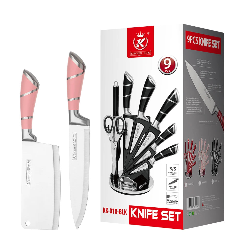 ZENG Stainless Steel Kitchen Knife Set With Scissors And Peeler
