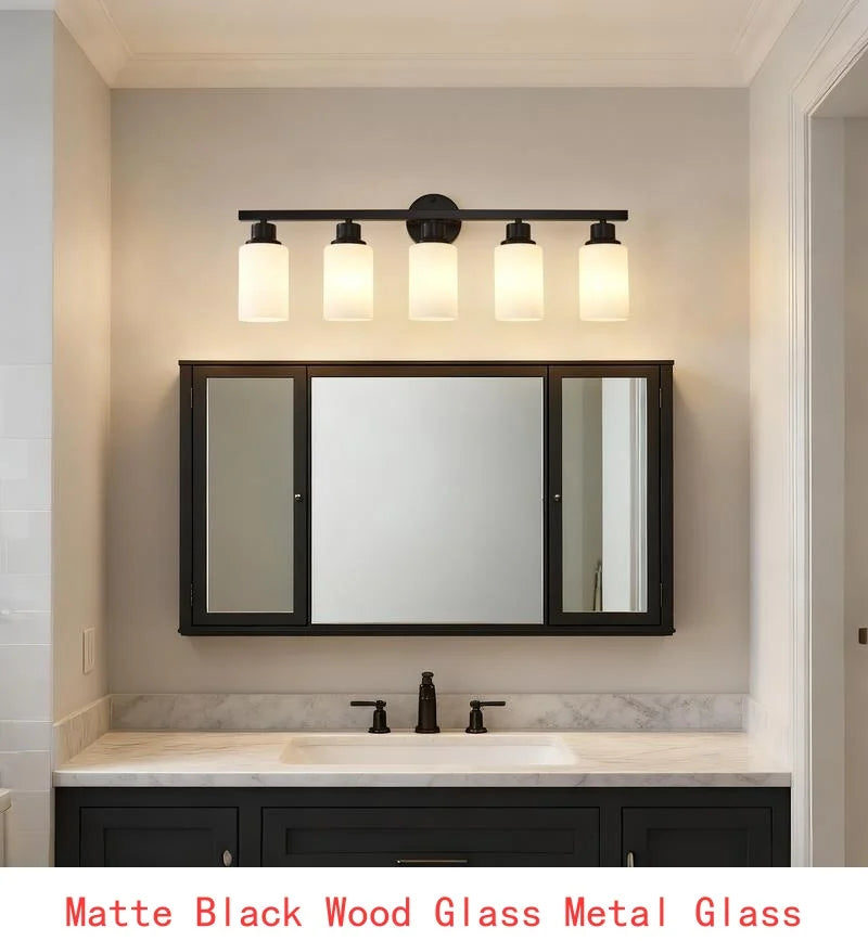 5-Light Wall Sconces With Glass Shades