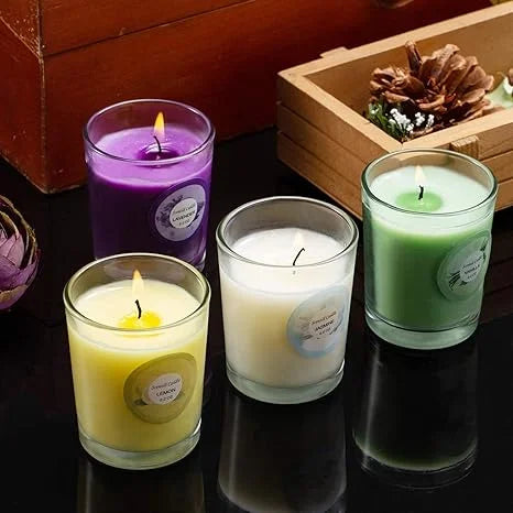 Fclayvts Scented Soy Wax Candle Gift Set With Essential Oils