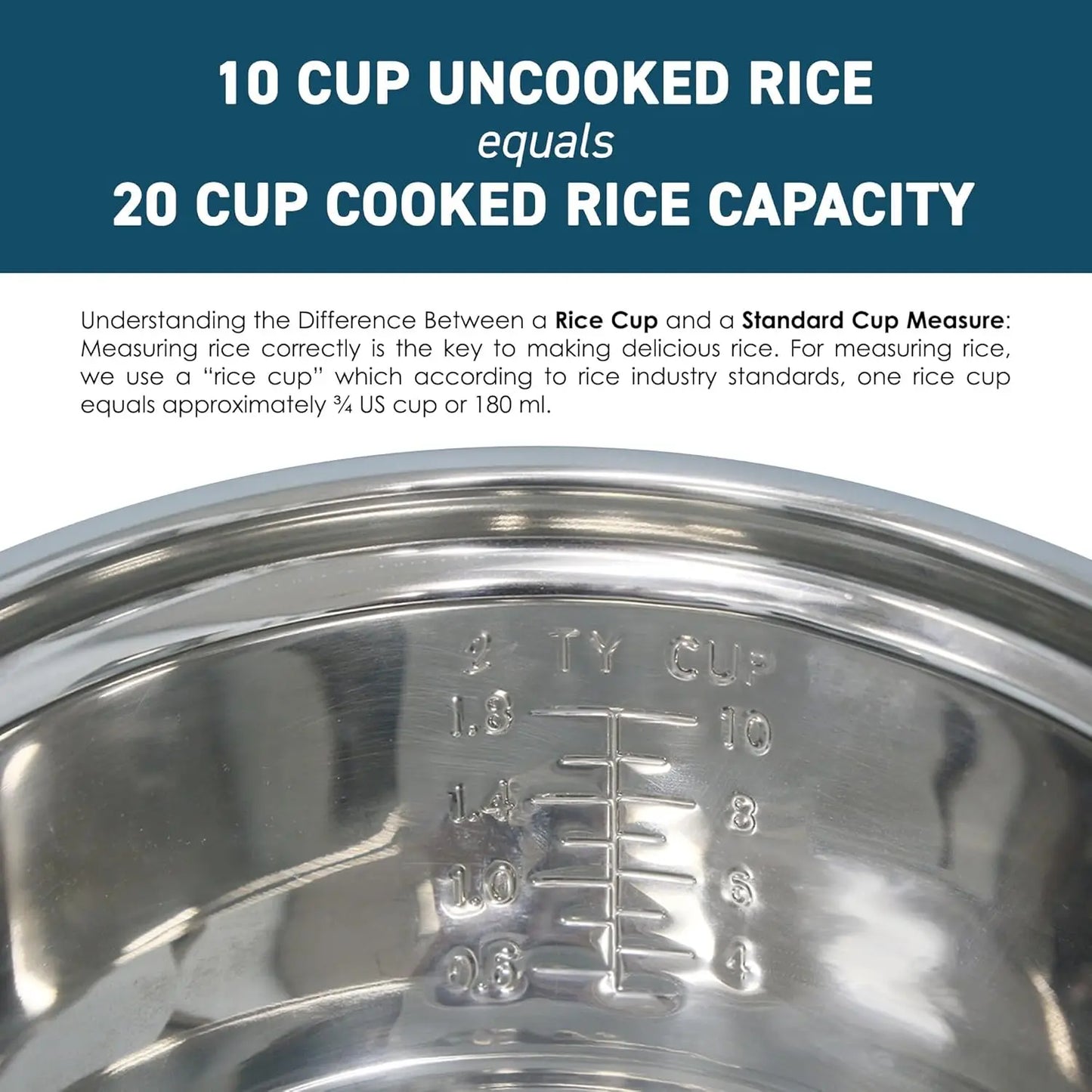 XMSJ Electric Rice Cooker With Stainless Steel Inner Pot