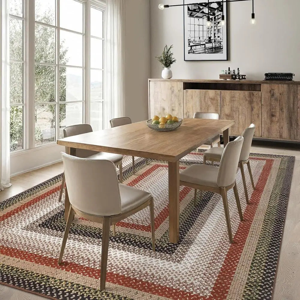Machine Washable Modern Braided Rug