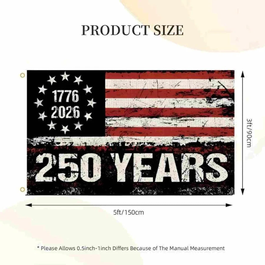 USA 250th Anniversary Flag Banner Tapestry For Patriotic Home Decor
