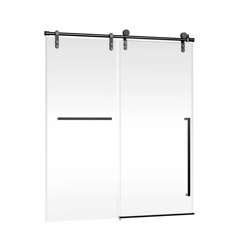 Frameless Sliding Shower Door With 8mm Clear Tempered Glass