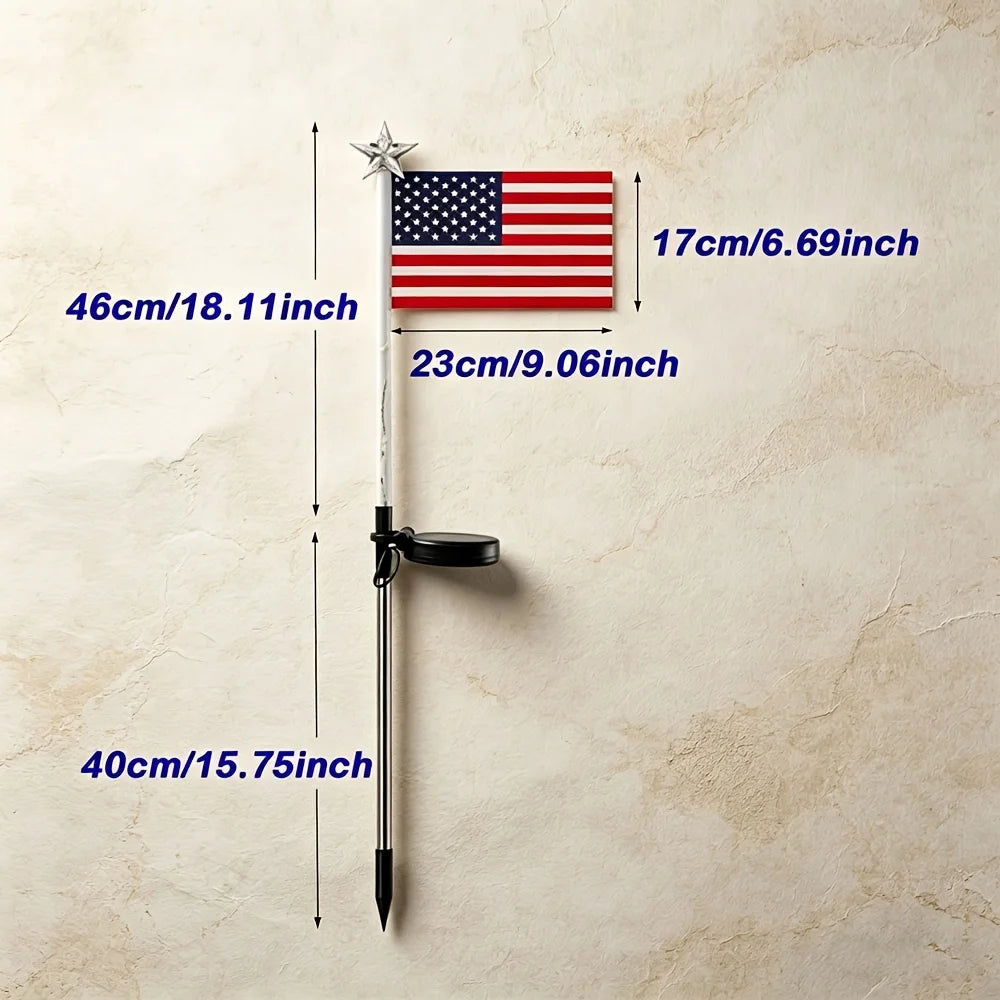 YIMIA Patriotic Solar Stake Lights For Independence Day Decoration
