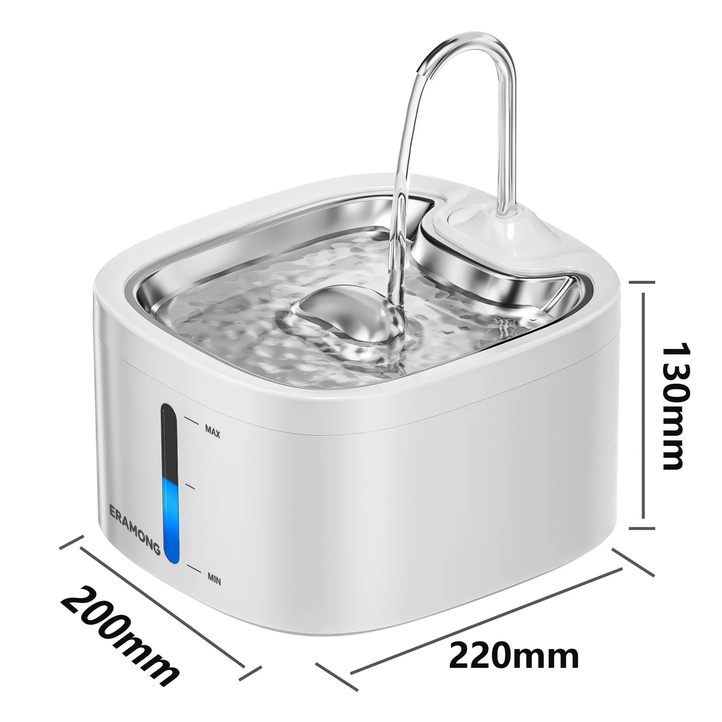 Automatic Stainless Steel Pet Water Fountain With Quiet Water Pump