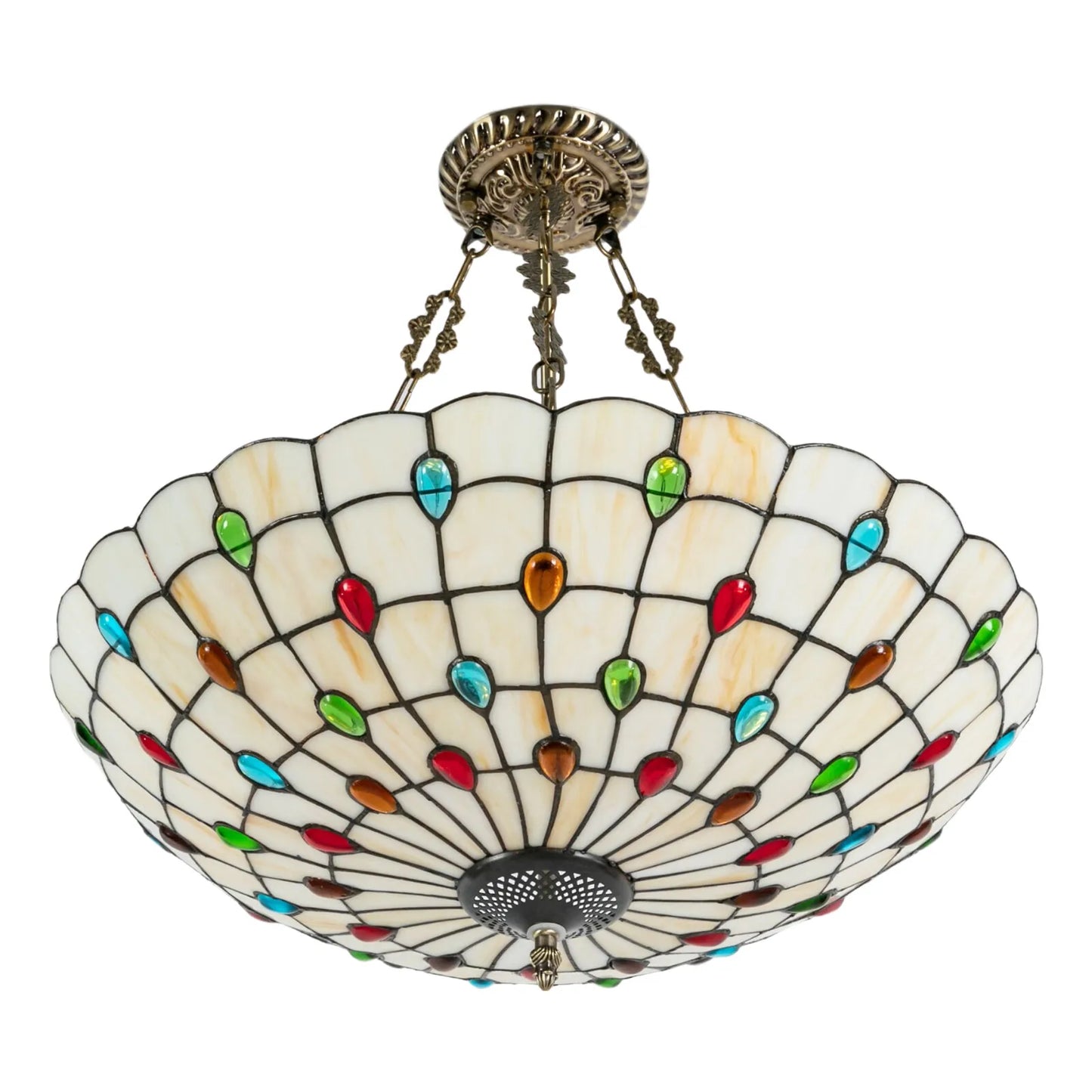 Tiffany Style Stained Glass Pendant Lamp For Dining Room