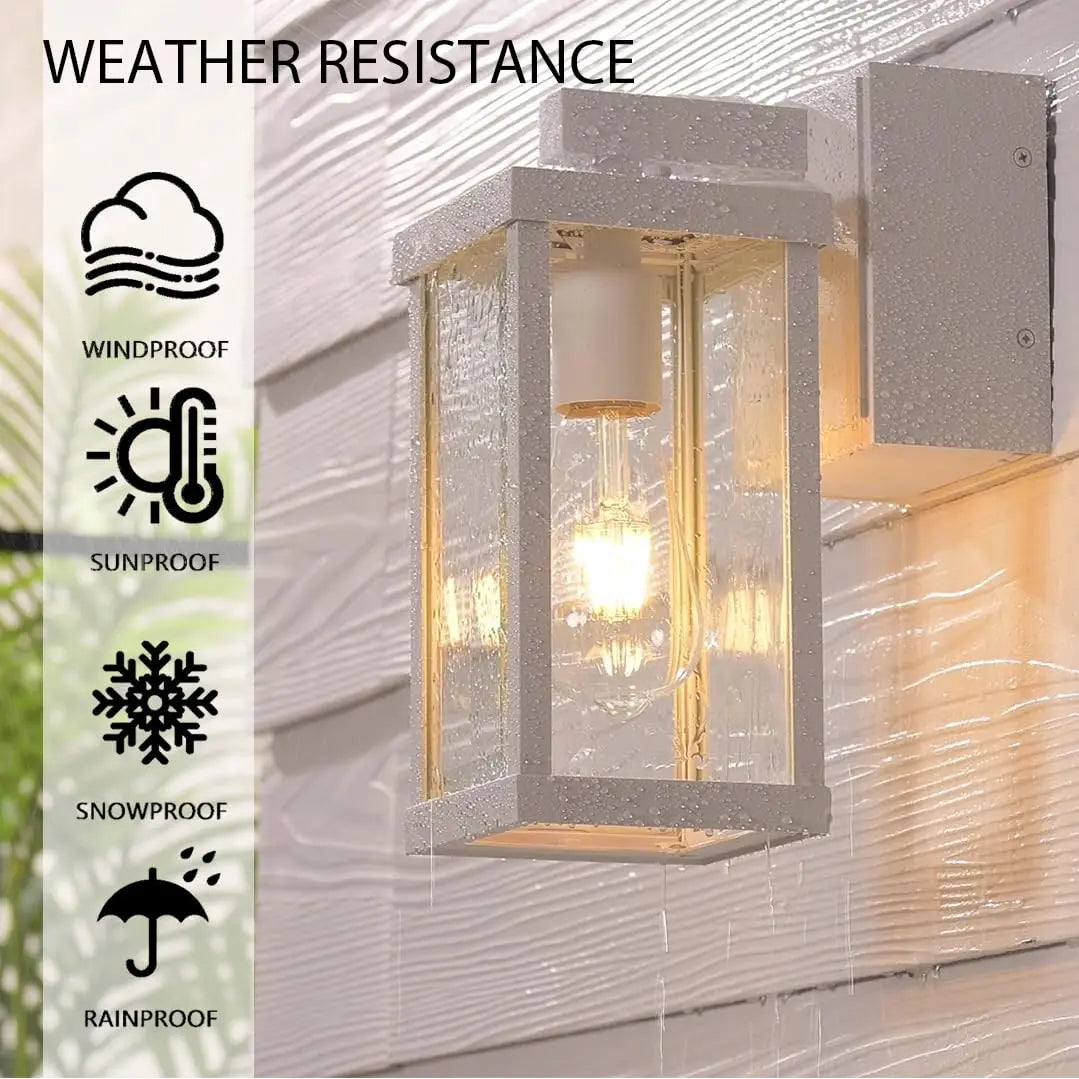 Dusk To Dawn Outdoor Wall Light With GFCI Outlet For Porch