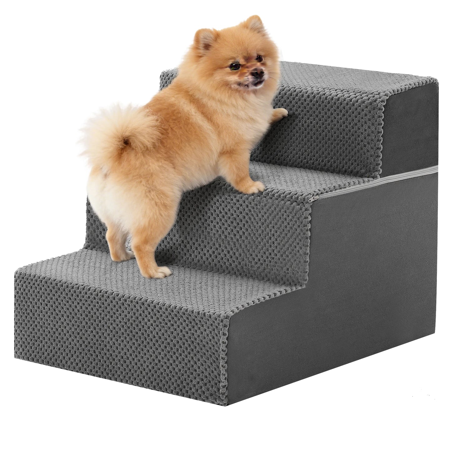 Right Angled Foam Dog Stairs 3 To 5 Steps Indoor Non Slip Ramp