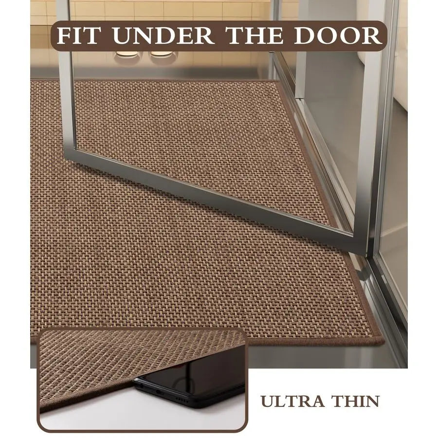Bathroom Rug Set 3 Piece Ultra Thin Bath Mats With Rubber Backing