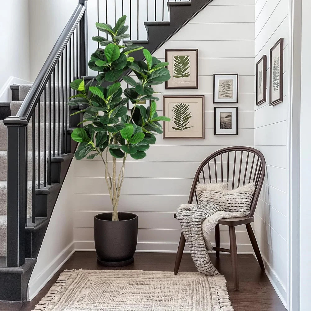 HiMISSCN Fiddle Leaf Fig Artificial Tree With Pot