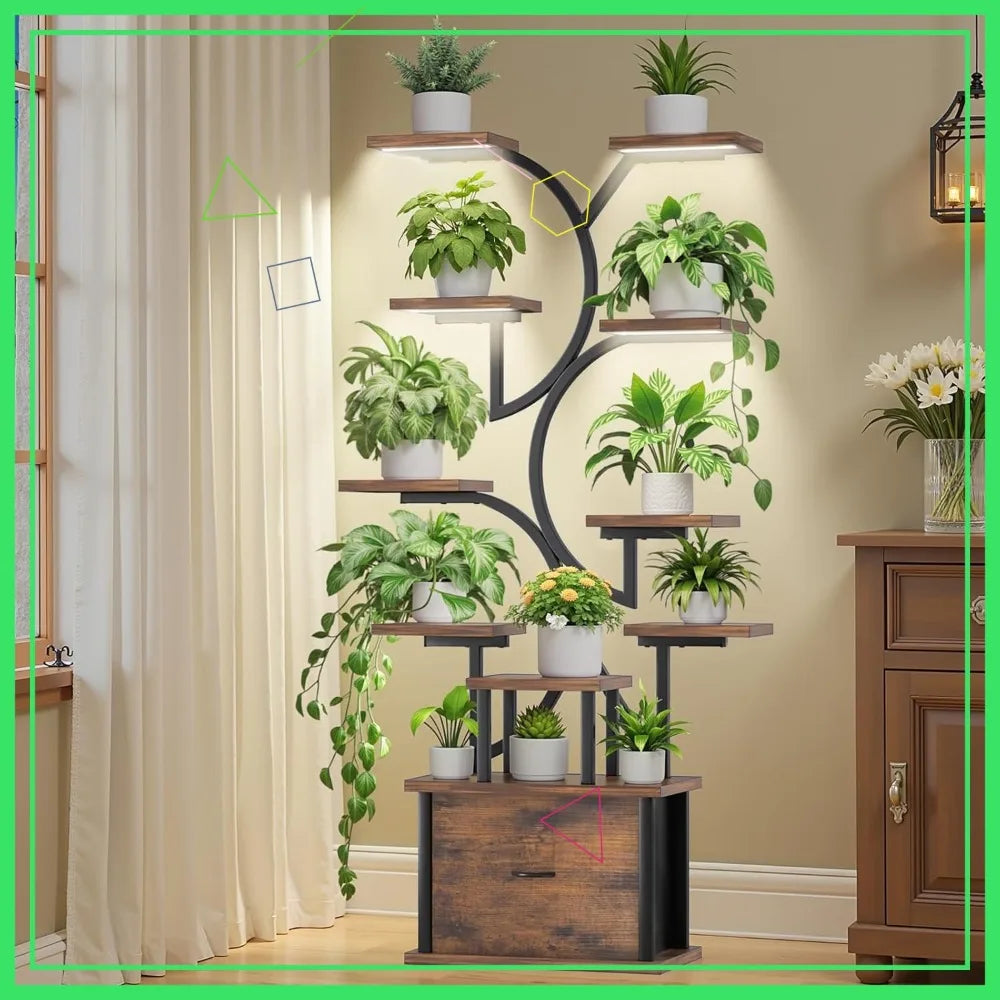 11-Tier Plant Stand With Grow Light And Auto Timer