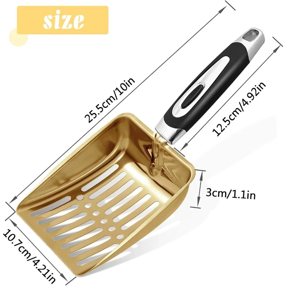 Stainless Steel Cat Litter Scoop Durable Mesh Scooper