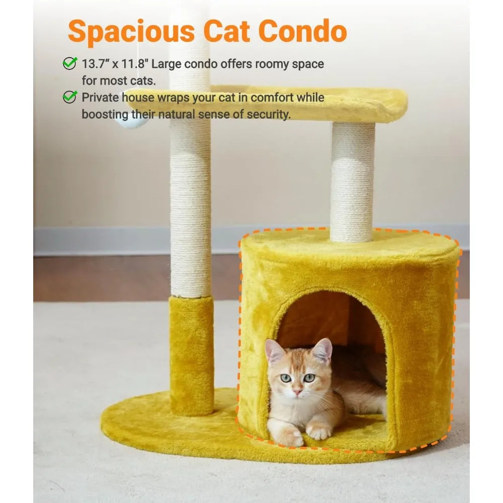 NBVCX Cat Tree Tower With Cozy Bed And Scratching Posts