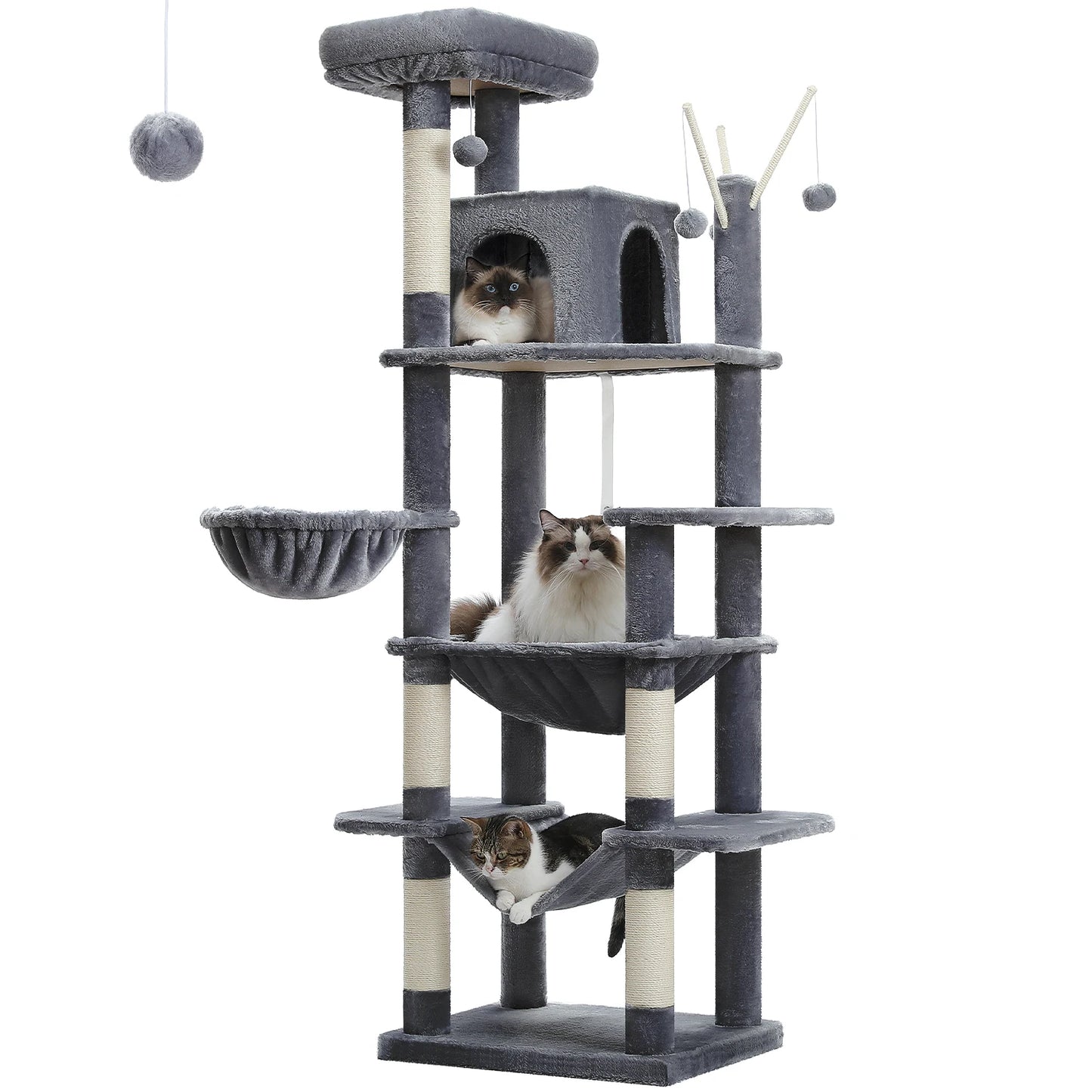 PAWZ Road Tall Cat Tree Large Multi Level Cat Condo