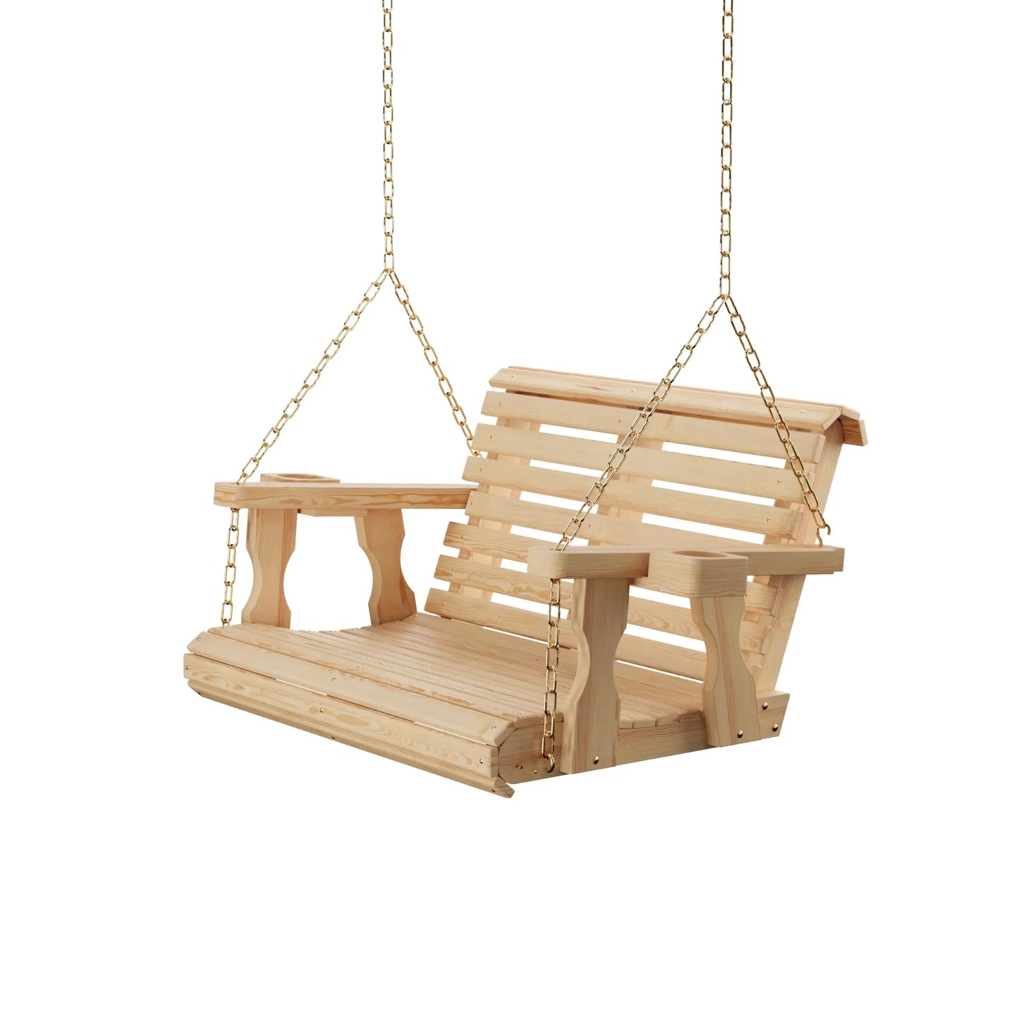 Casual Heavy Duty Porch Swing 700 Lb Capacity Cup Holders