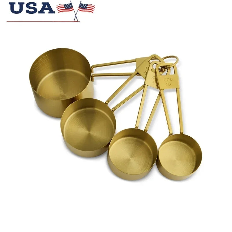 4-Piece Stainless Steel Nesting Measuring Cup Set