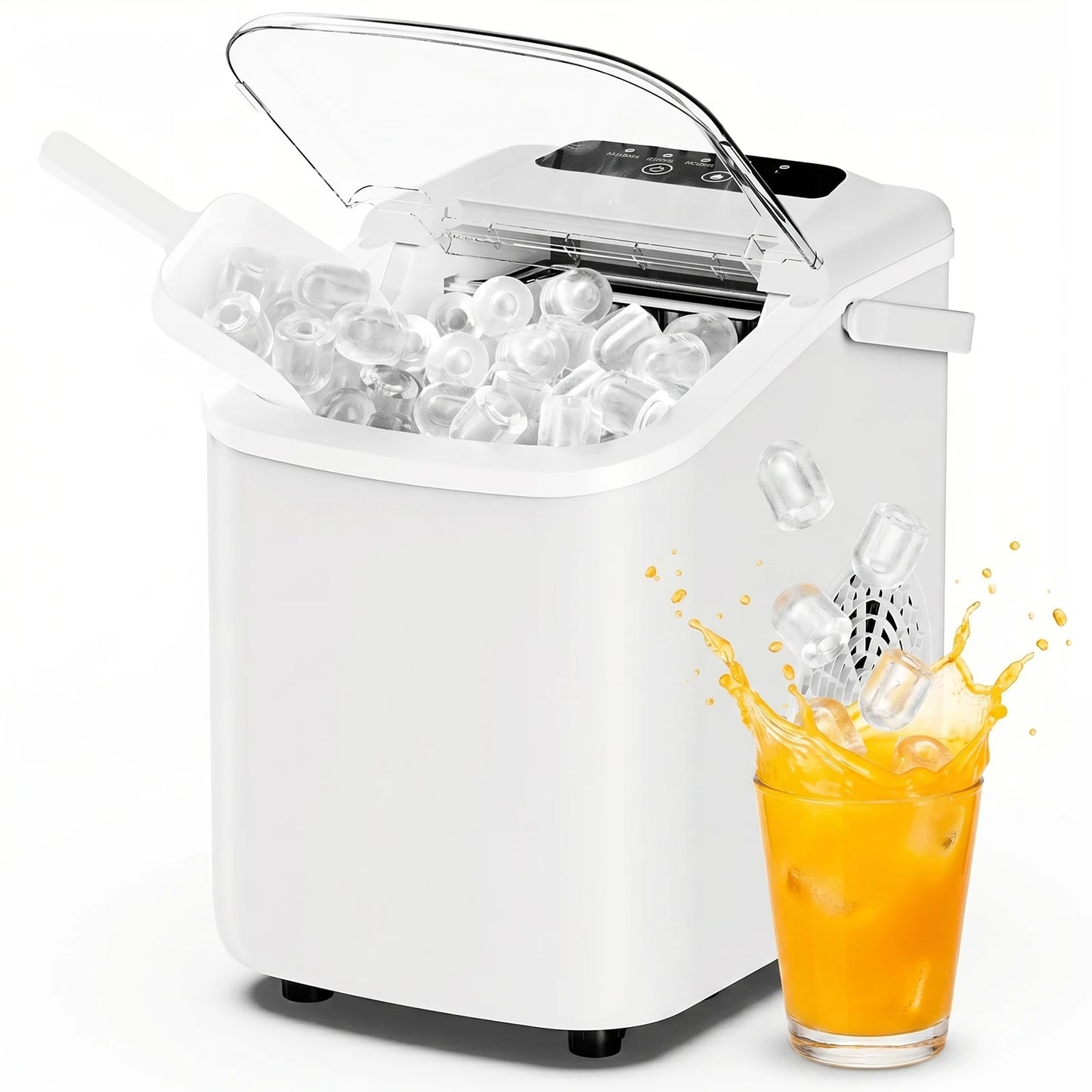 JHK Portable Countertop Ice Maker With Scoop Basket