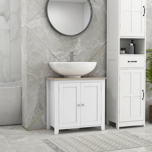 Kleankin Pedestal Sink Storage Cabinet Under Sink Vanity