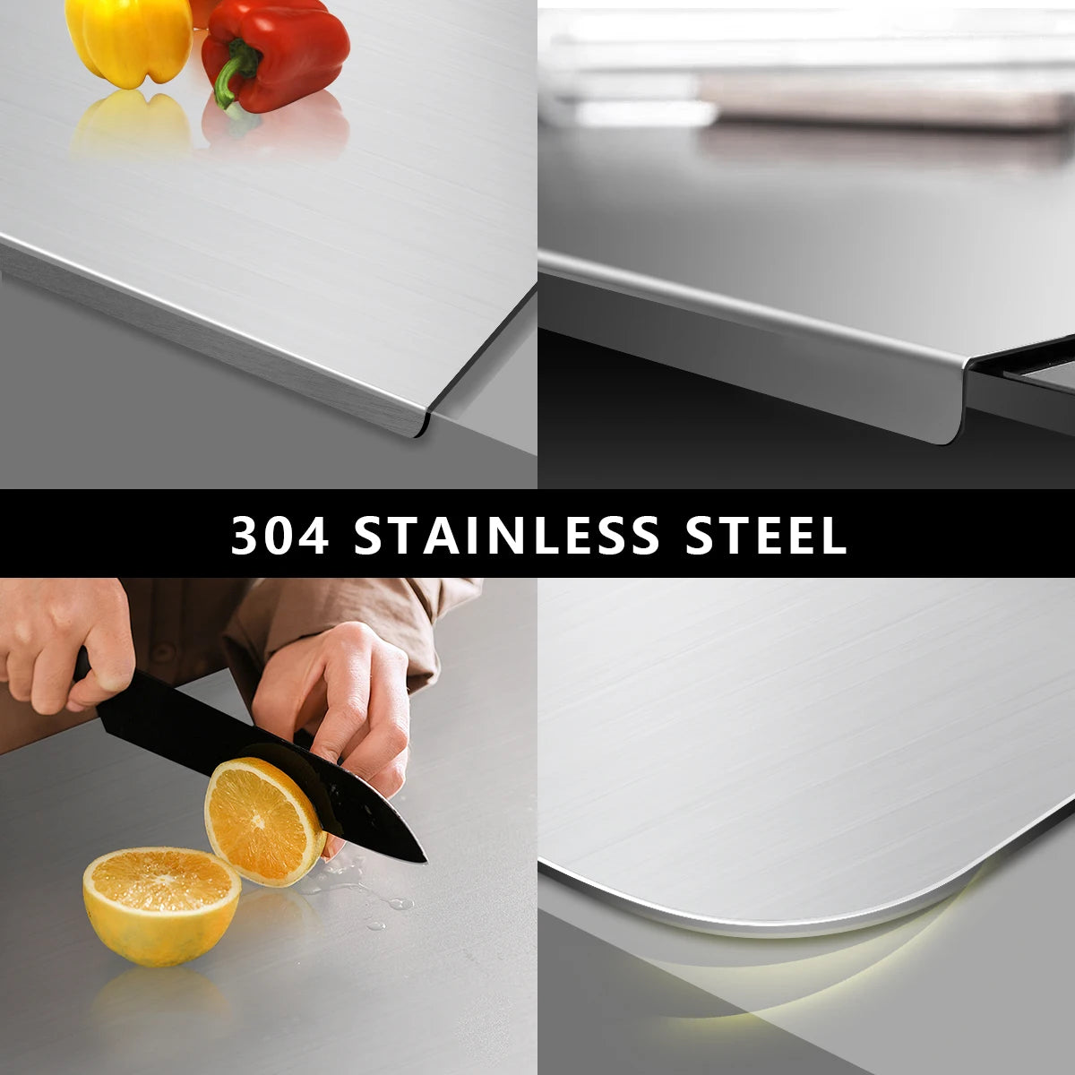 304 Stainless Steel Cutting Board For Kitchen Food Preparation