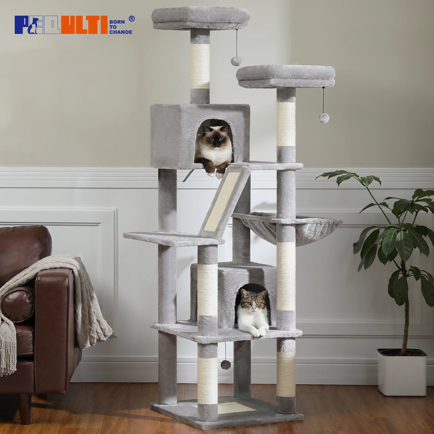PAWZ Road Tall Cat Tree Large Multi Level Cat Condo