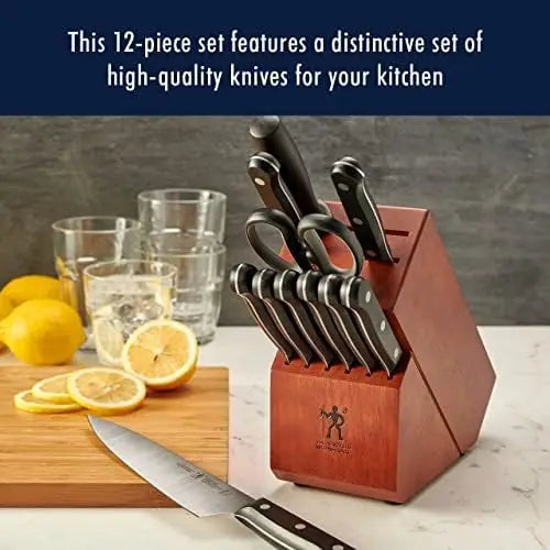 Walnut Block Knife Set For Ultra Sharp Chef Knives