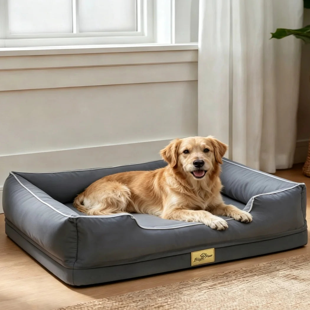 Borwart Orthopedic Dog Bed With Removable Waterproof Cover