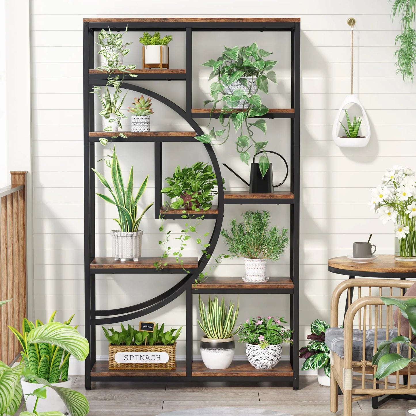Tribesigns Industrial 5 Tier Freestanding Bookshelf