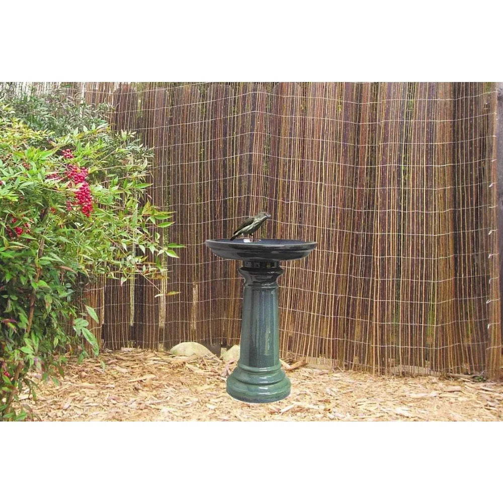 Harbor Gardens Ceramic Bird Bath With Timeless Glaze