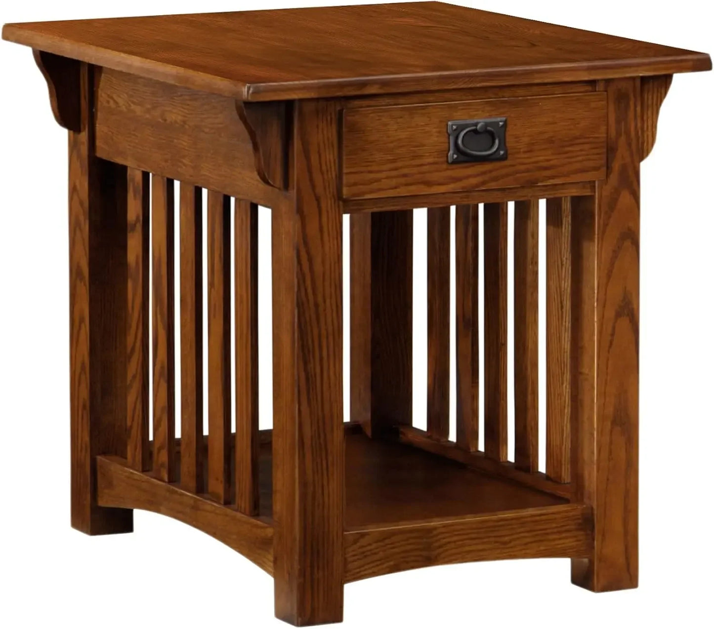 Mission Impeccable End Table Solid Wood Drawer Shelf Craftsman Style