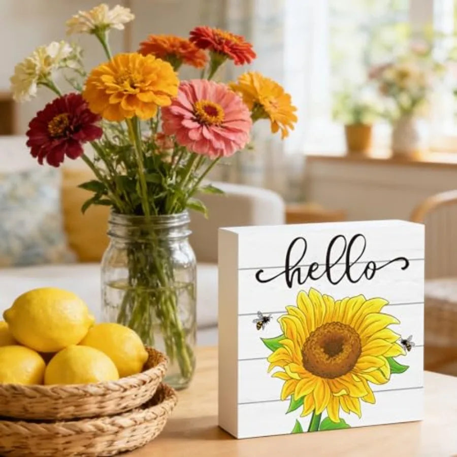Sunflower Table Decor For Home And Office Rustic Indoor Accent