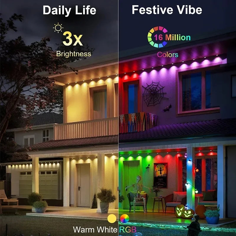 MIMIRGB Outdoor Waterproof RGB String Lights For Holidays