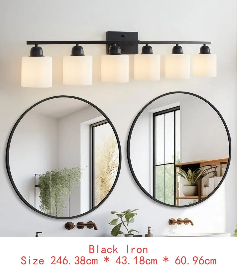 Bathroom Vanity Light 6-Light Nickel Wall Sconce