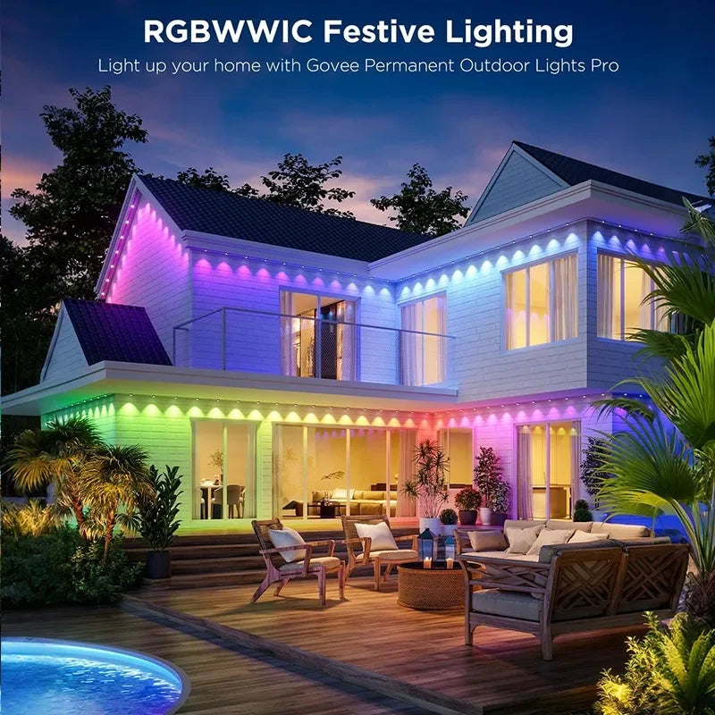 MIMIRGB Outdoor Waterproof RGB String Lights For Holidays