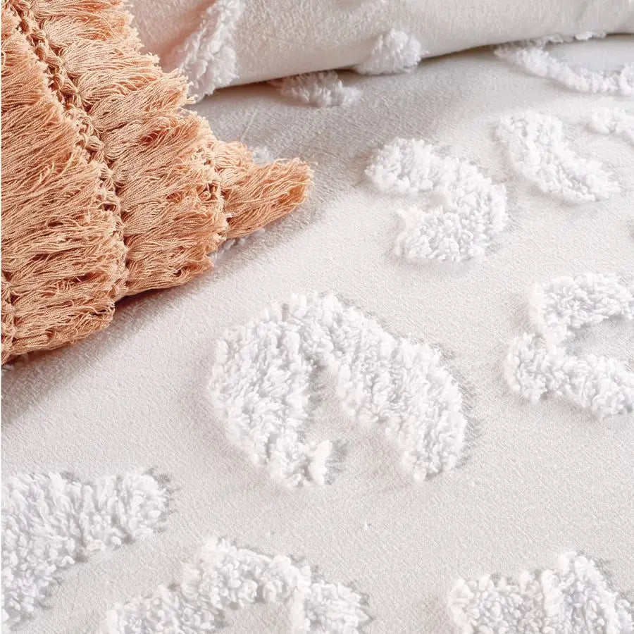 Leopard Chenille Duvet Cover And Sham Set Polyester Cotton