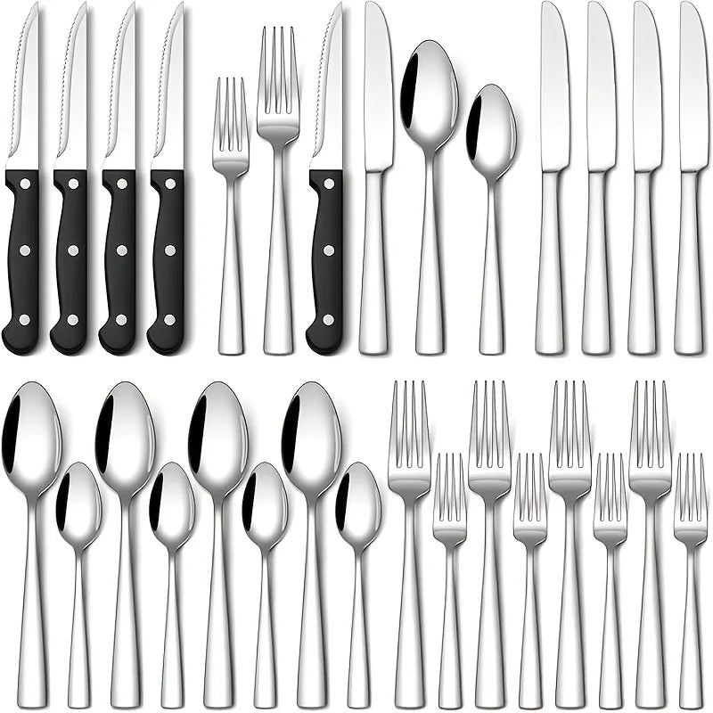 Stainless Steel Flatware Set For 4 Or 8 With Knives