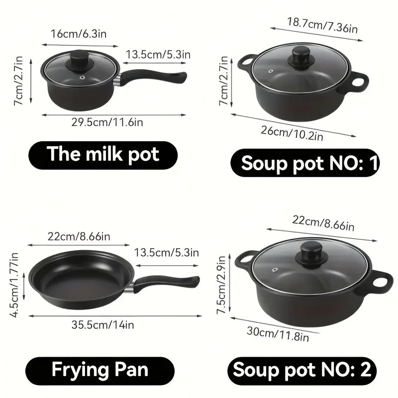 Aehome 13 Piece Nonstick Cookware Set With Accessories