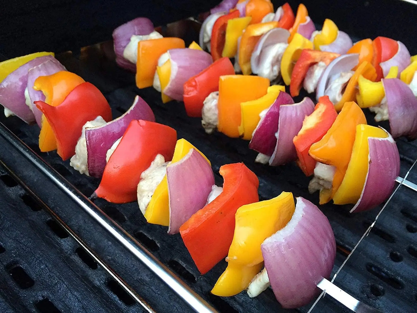 Metal Grilling Skewers Set For Kabobs Reusable BBQ