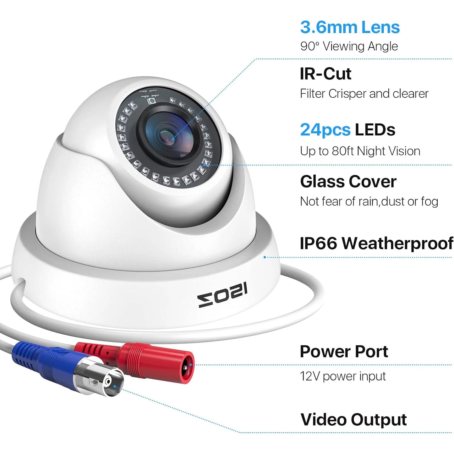 ZOSI 4Pack 2.0MP HD 1080P Security Cameras Kit Indoor Outdoor