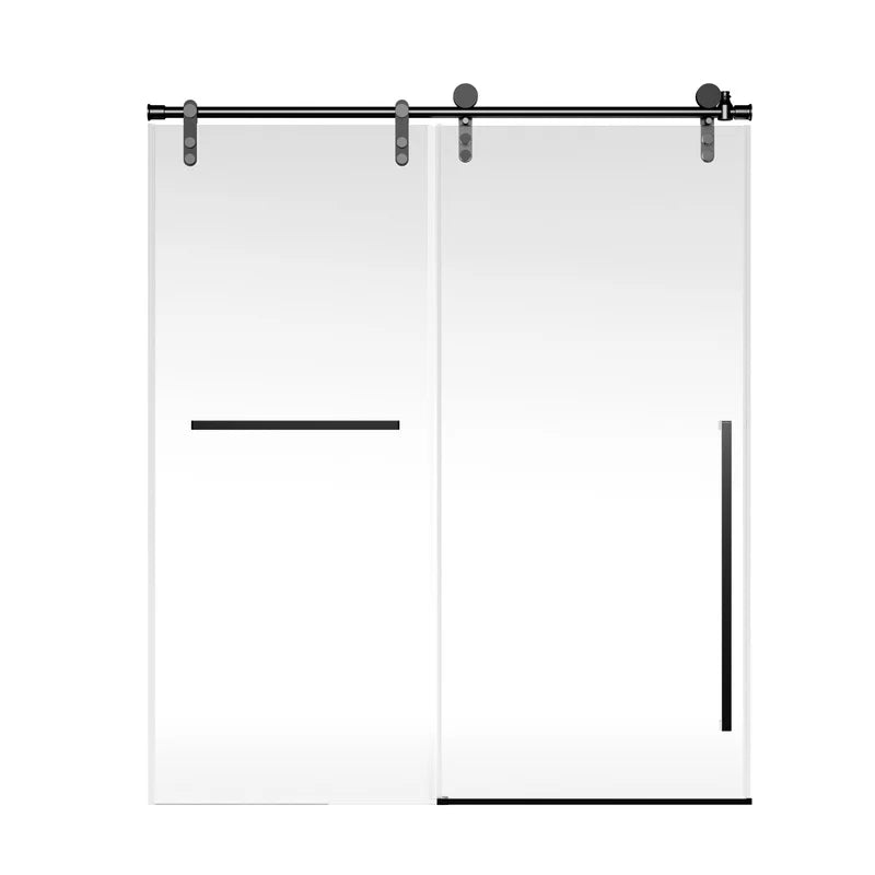 Frameless Sliding Shower Door With 8mm Clear Tempered Glass