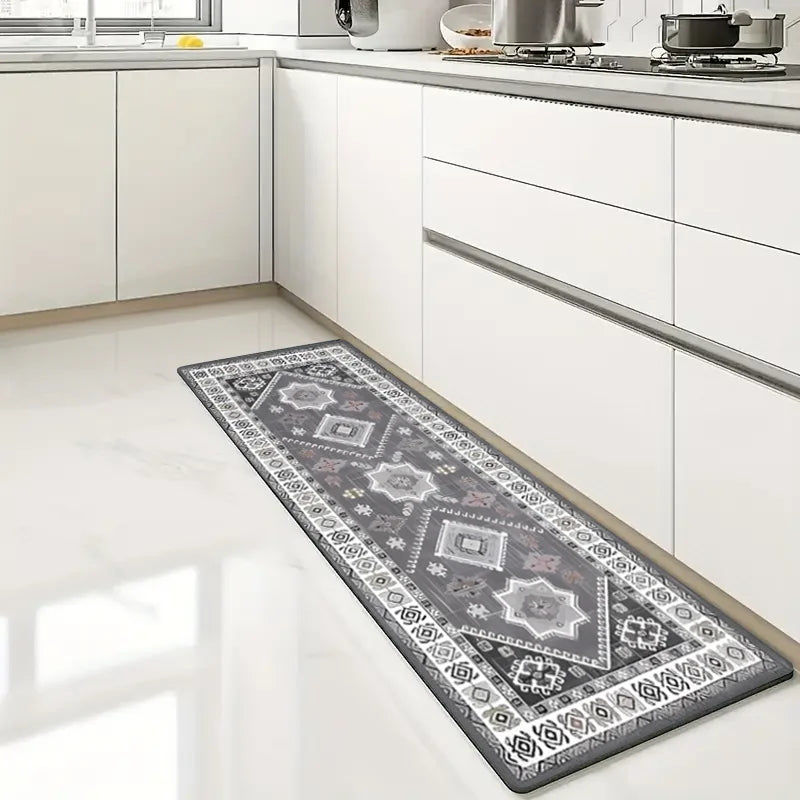 Bohemian Kitchen Floor Mat With Super Absorbent Anti Slip