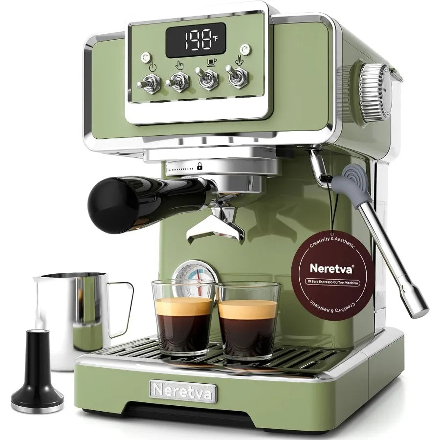 SHXI Retro Espresso Machine With Visible Pressure Gauge