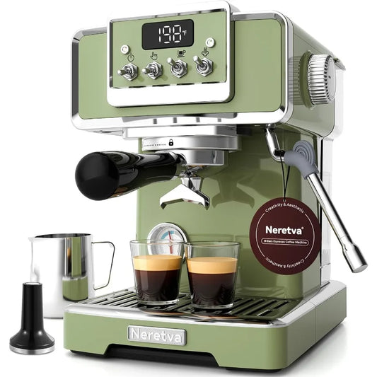 SHXI Retro Espresso Machine With Visible Pressure Gauge