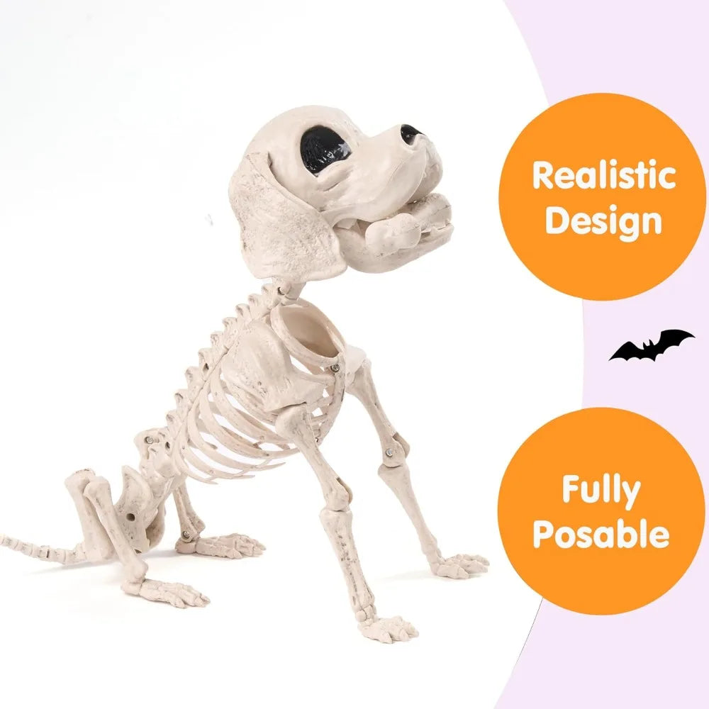 Realistic Posable Halloween Dog Skeleton With Movable Joints