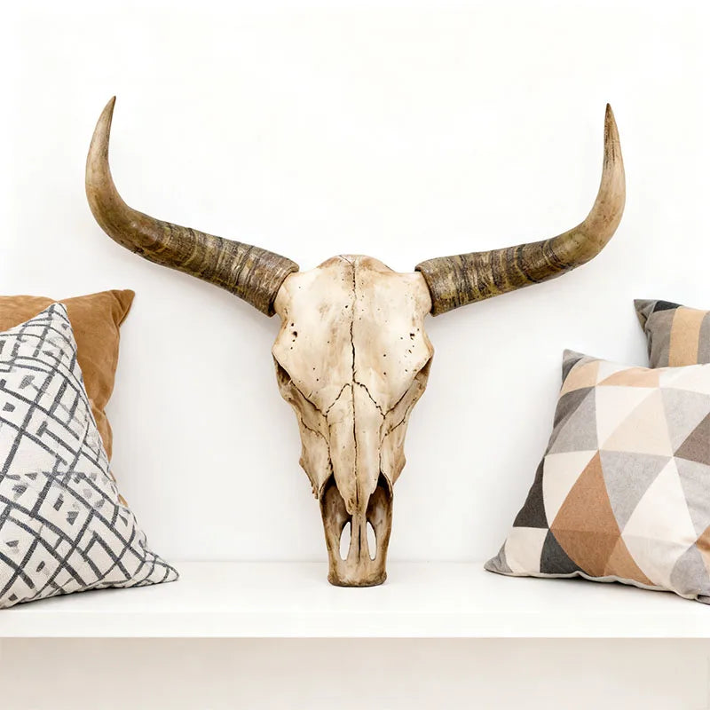 Longhorn Bull Skull Wall Decor Western Rustic Interior Art
