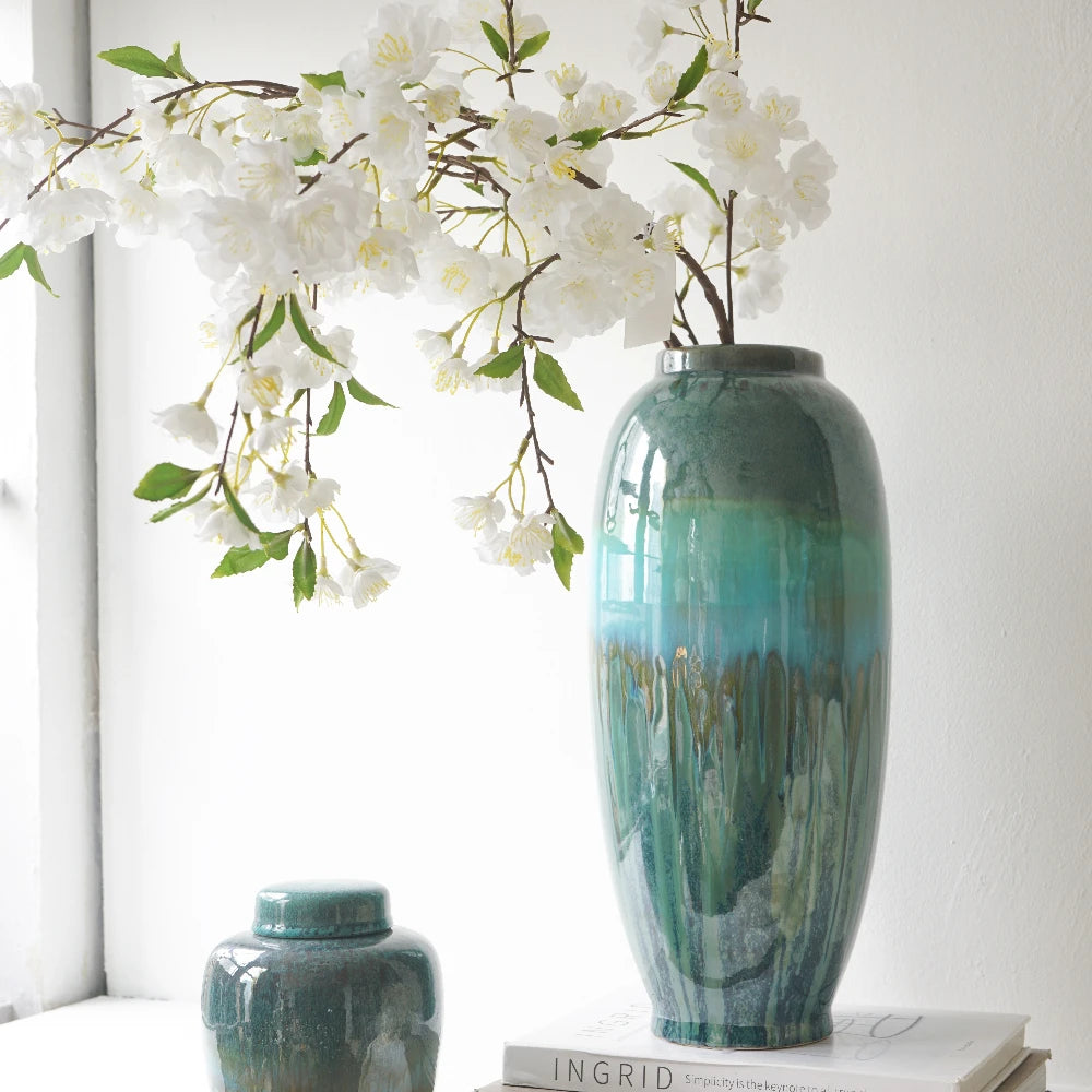 Modern Decorative Ceramic Vase for Flowers and Elegant Home Decor